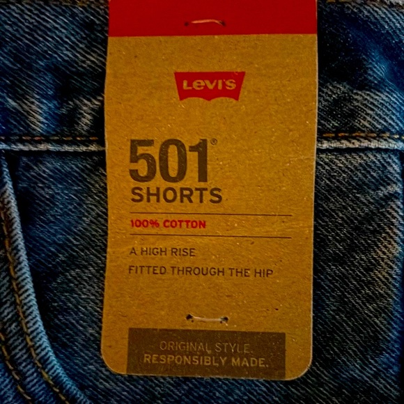 Levi’s 501 Shorts High-Rise Distressed Size 25 - Picture 4 of 6